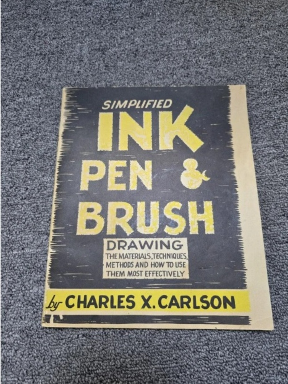 Simplified Ink Pen & Brush Art Poster - Yellow and Black